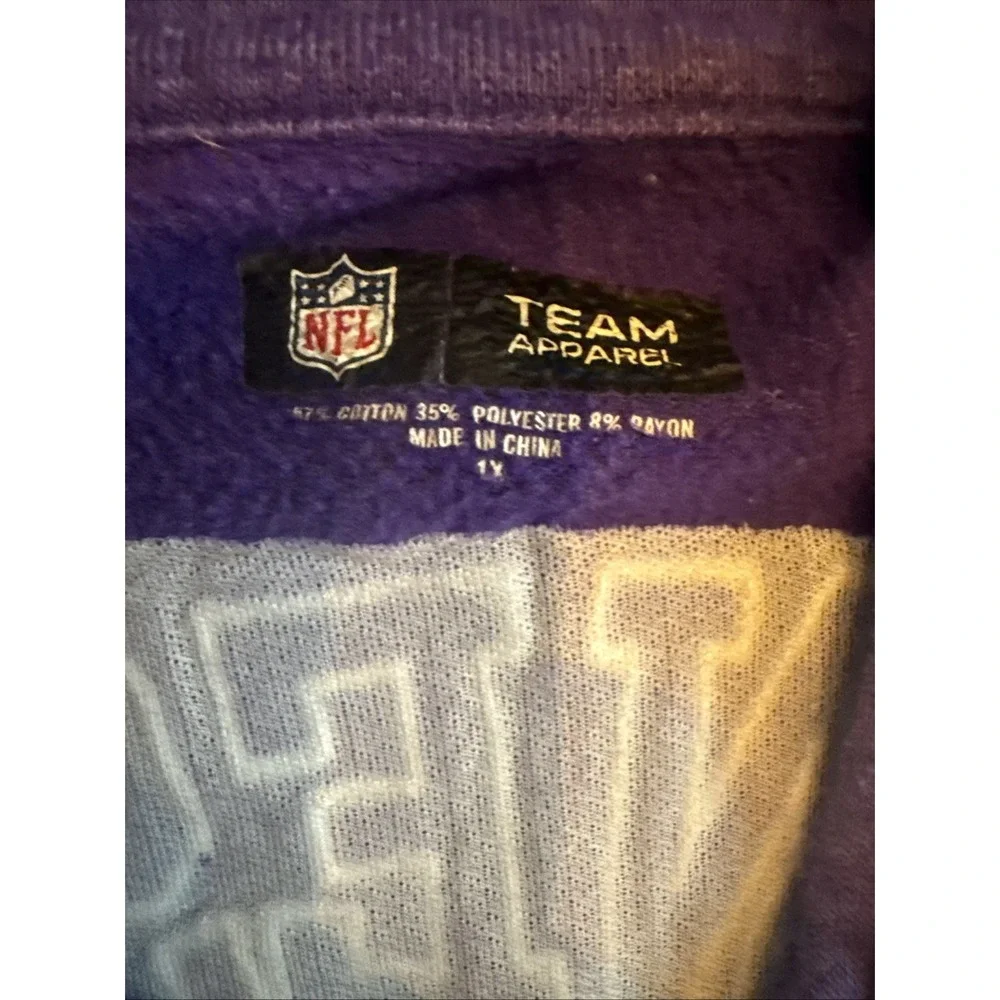 Vintage‎ Y2K Minnesota Vikings NFL Team Apparel 1/4 Zip Up Pullover Size XL